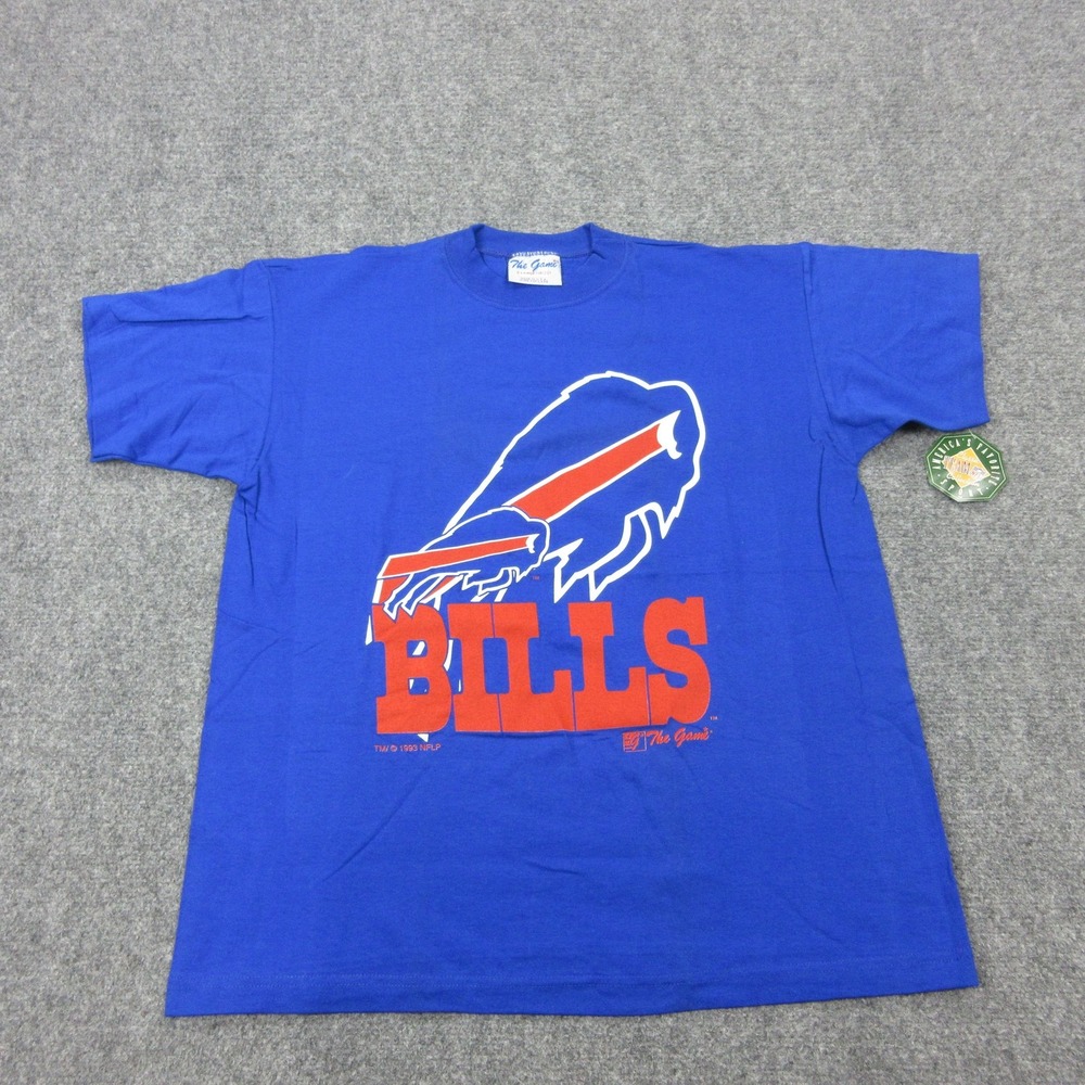 Vintage Buffalo Bills Shirt Boys XL Blue NFL Football The Game 90s Tee